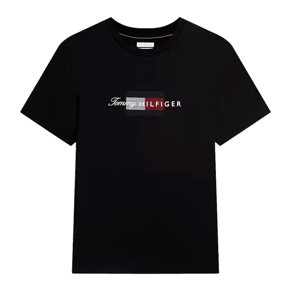 Tommy Hilfiger T-shirts Noir - T-shirt en maille avec logo graphique - L - Ref 36 €